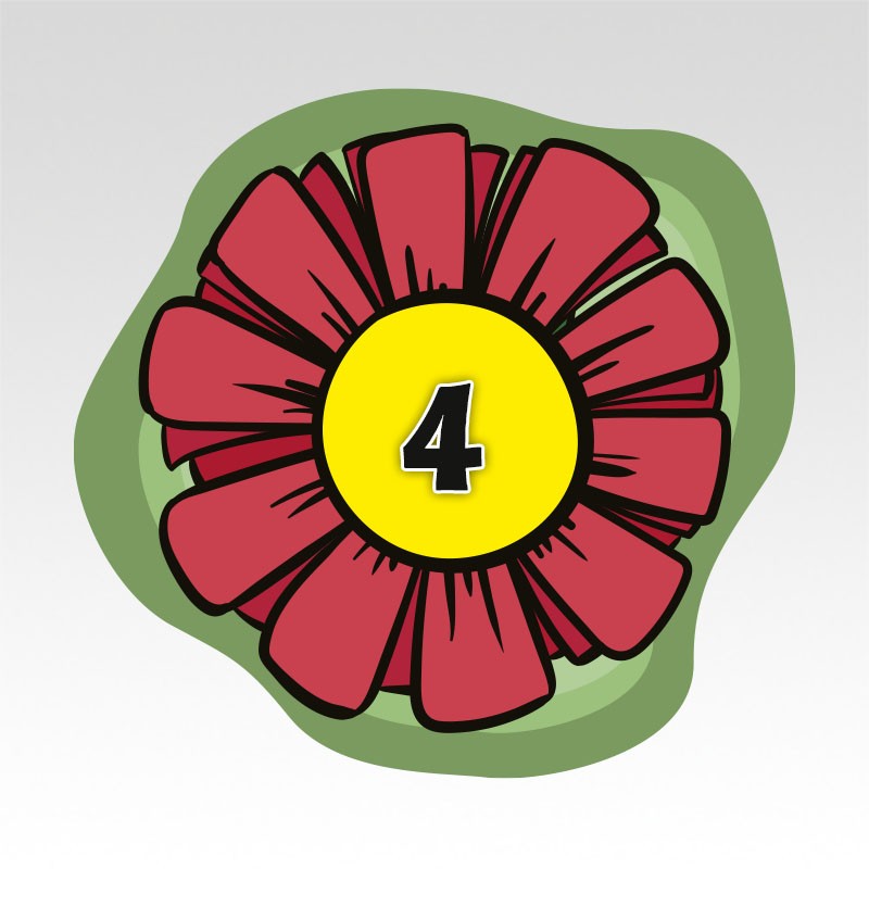 Bloemen Cijfermatjes Leren Tellen