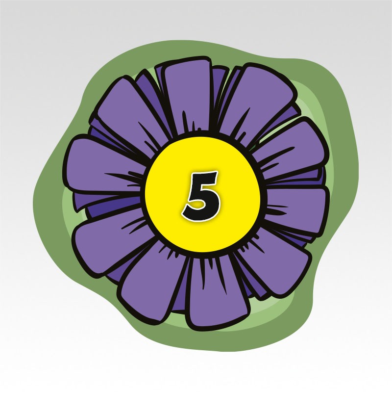 Bloemen Cijfermatjes Leren Tellen