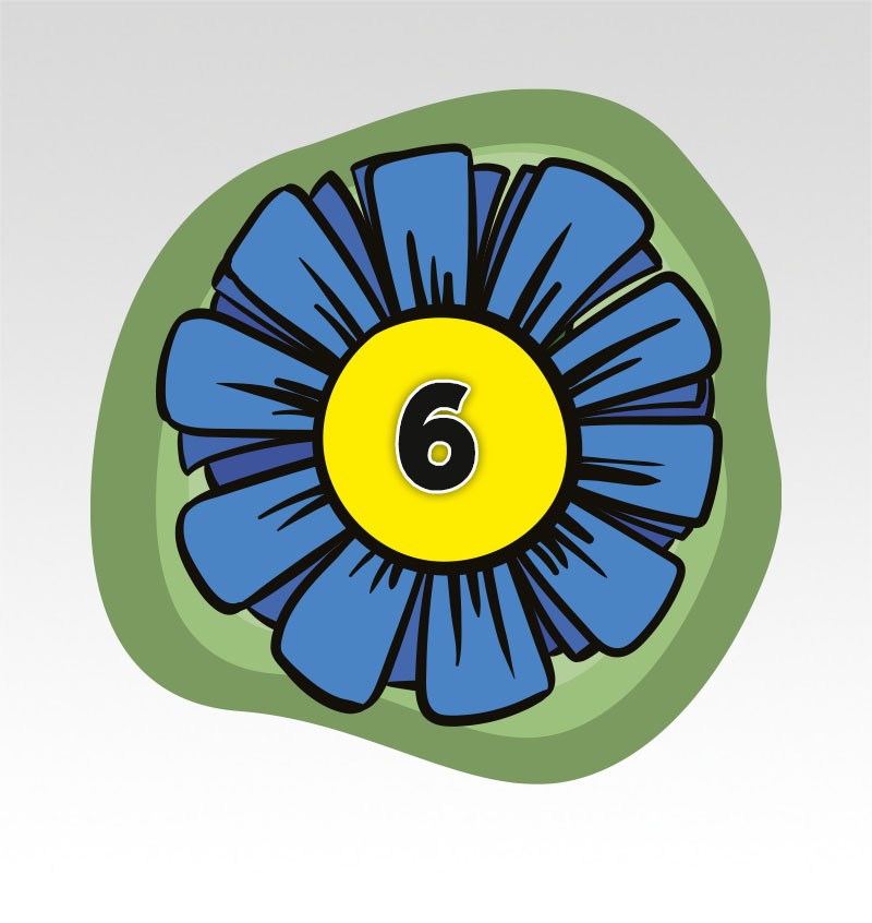 Bloemen Cijfermatjes Leren Tellen