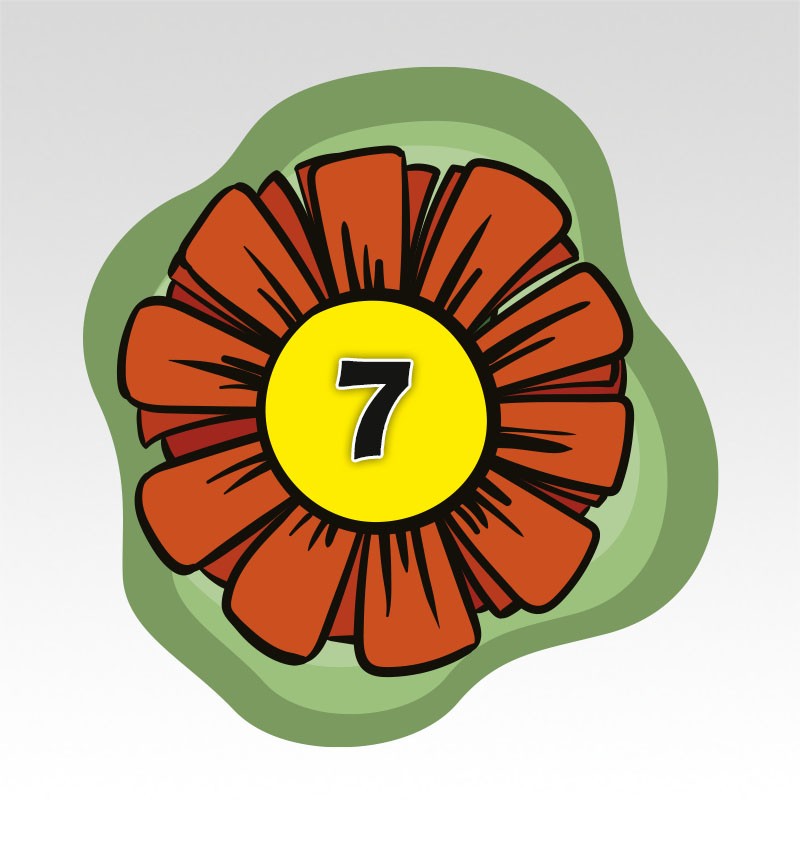 Bloemen Cijfermatjes Leren Tellen