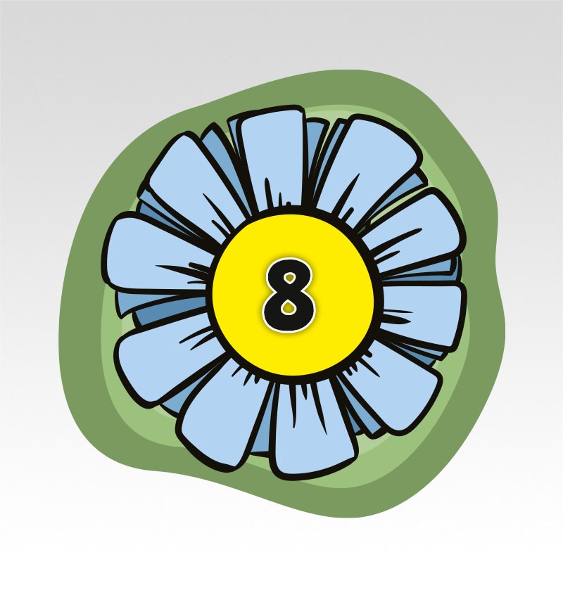 Bloemen Cijfermatjes Leren Tellen