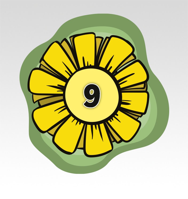 Bloemen Cijfermatjes Leren Tellen