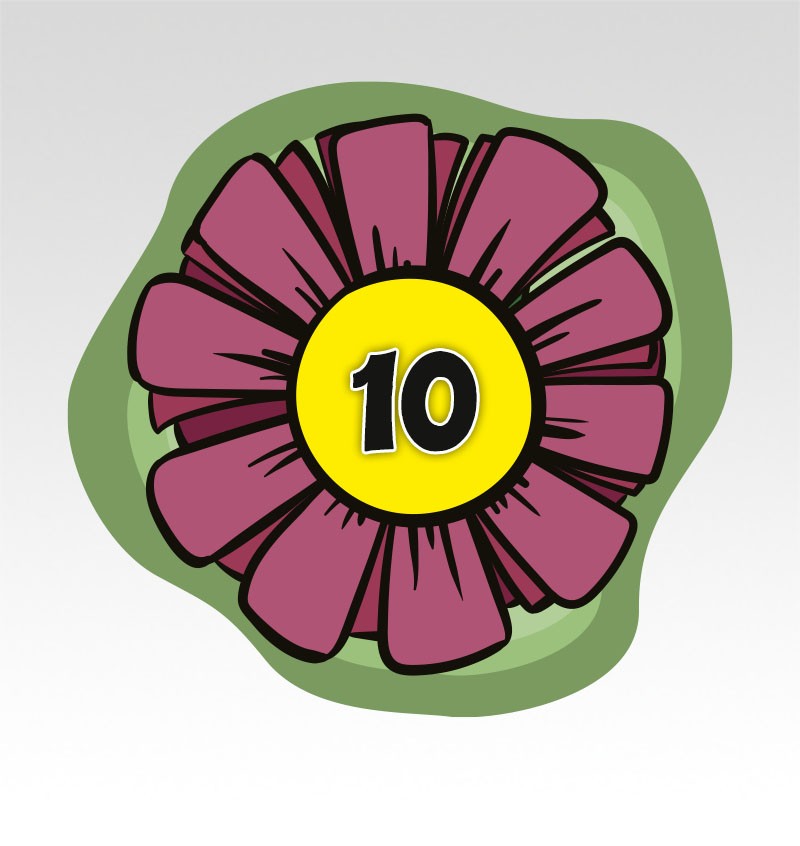 Bloemen Cijfermatjes Leren Tellen