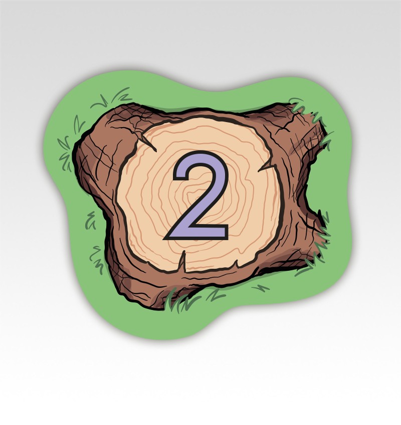 Boomstam Cijfermatjes Leren Tellen