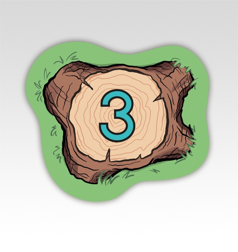 Boomstam Cijfermatjes Leren Tellen