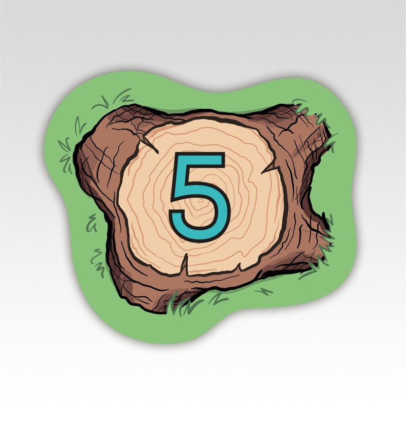 Boomstam Cijfermatjes Leren Tellen