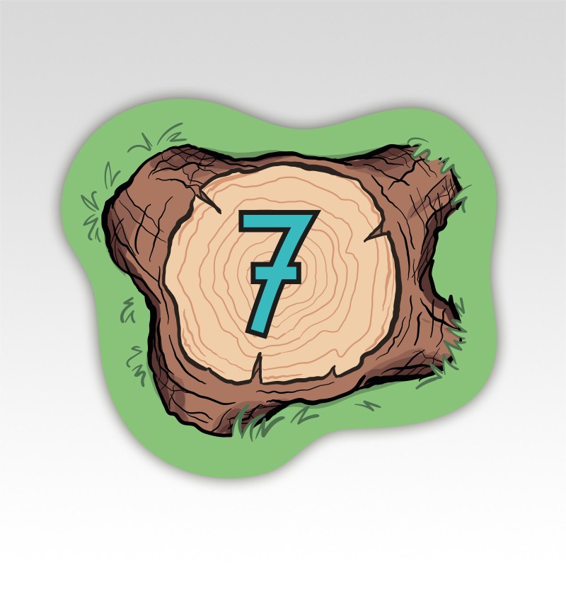 Boomstam Cijfermatjes Leren Tellen