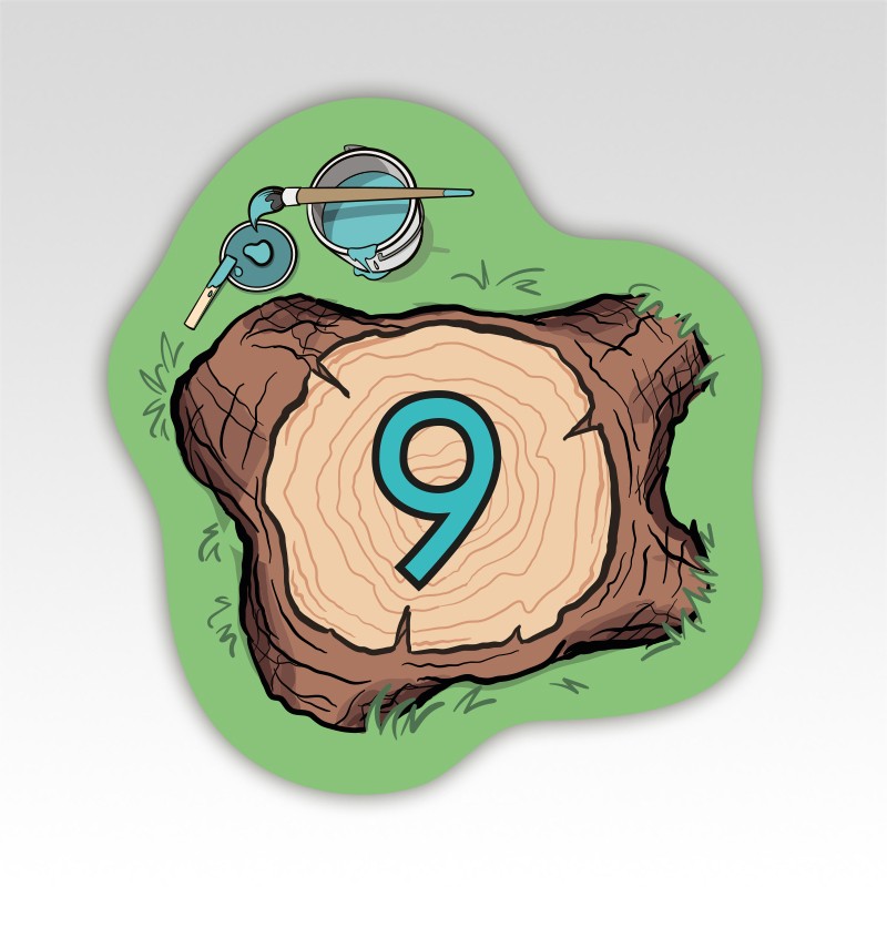 Boomstam Cijfermatjes Leren Tellen