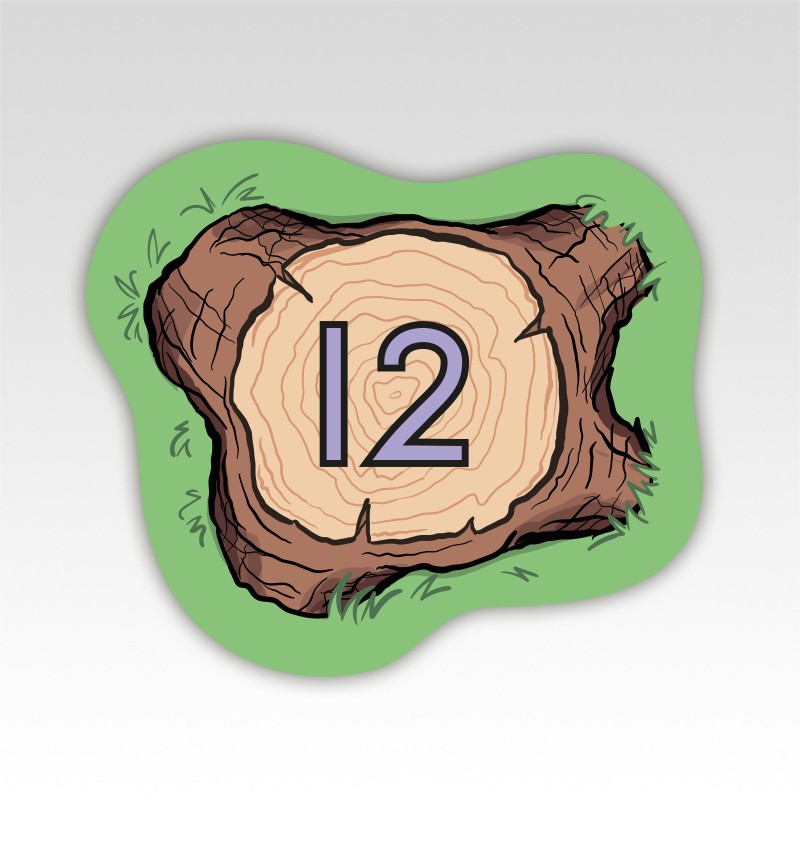 Boomstam Cijfermatjes Leren Tellen