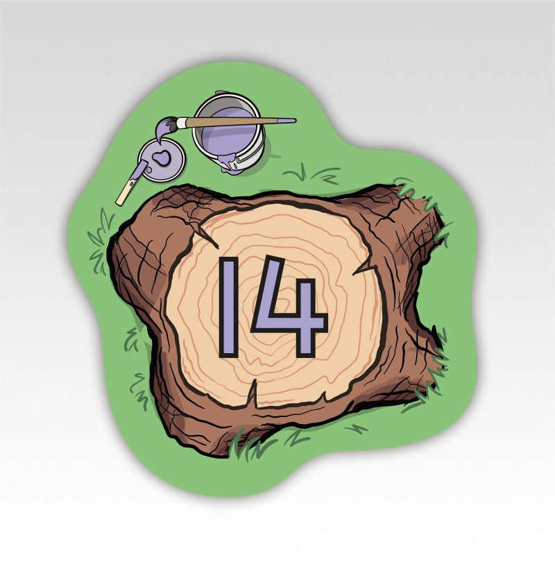 Boomstam Cijfermatjes Leren Tellen