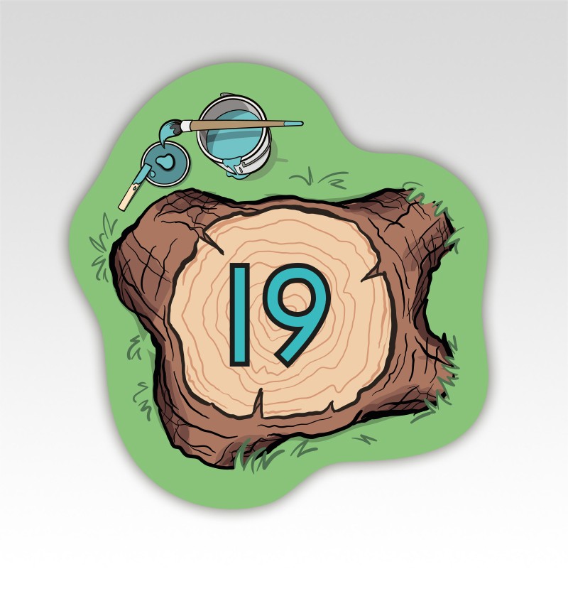 Boomstam Cijfermatjes Leren Tellen