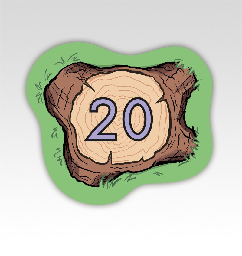 Boomstam Cijfermatjes Leren Tellen