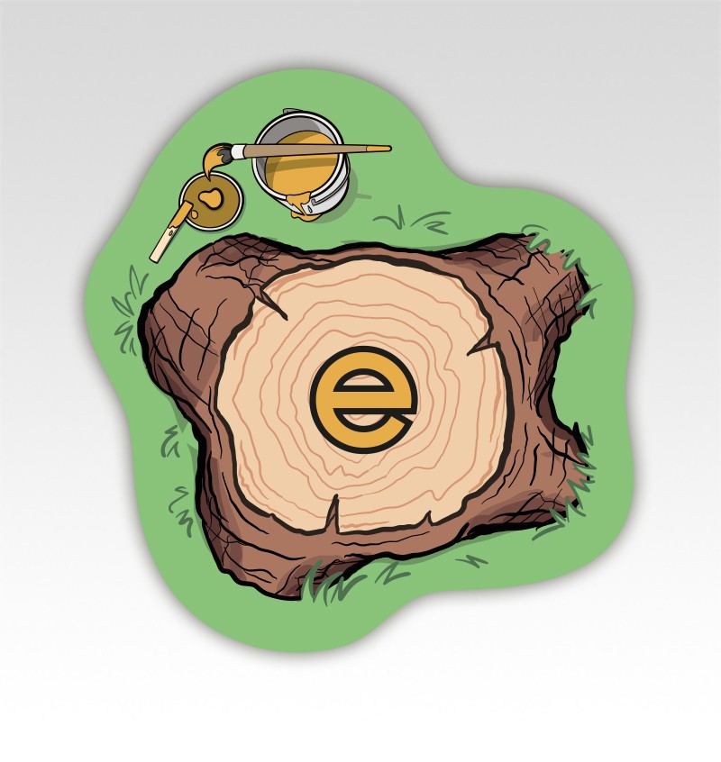 Boomstammen Lettermatjes Alfabet