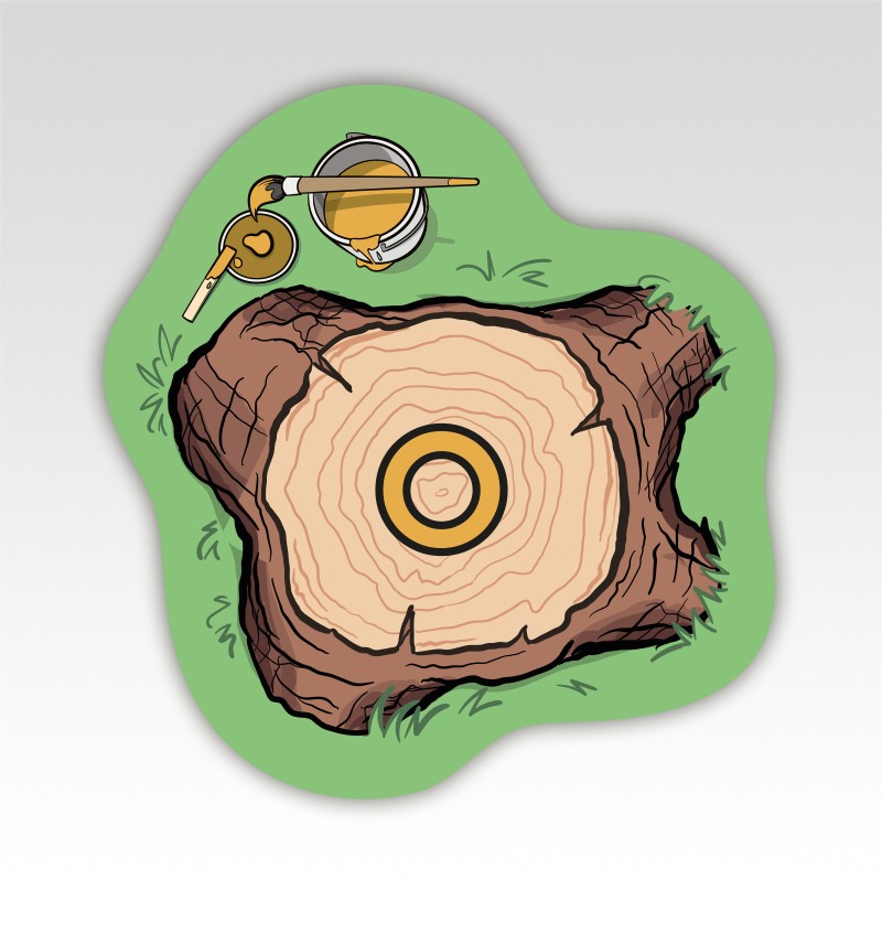 Boomstammen Lettermatjes Alfabet