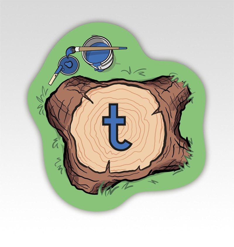 Boomstammen Lettermatjes Alfabet