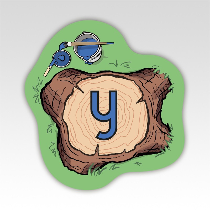 Boomstammen Lettermatjes Alfabet