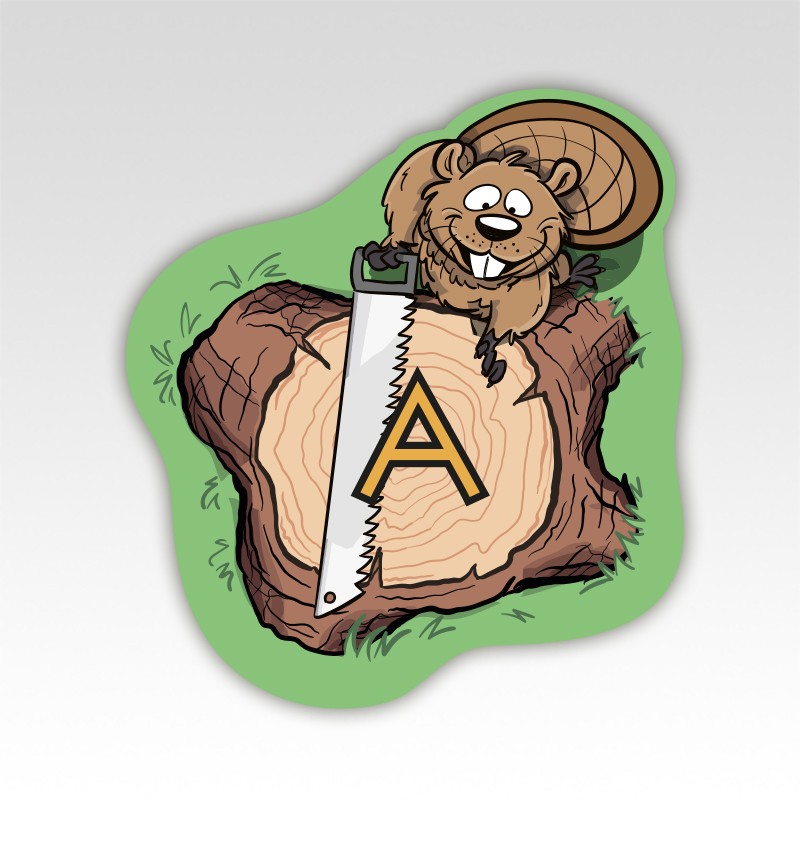 Boomstammen Lettermatjes Alfabet