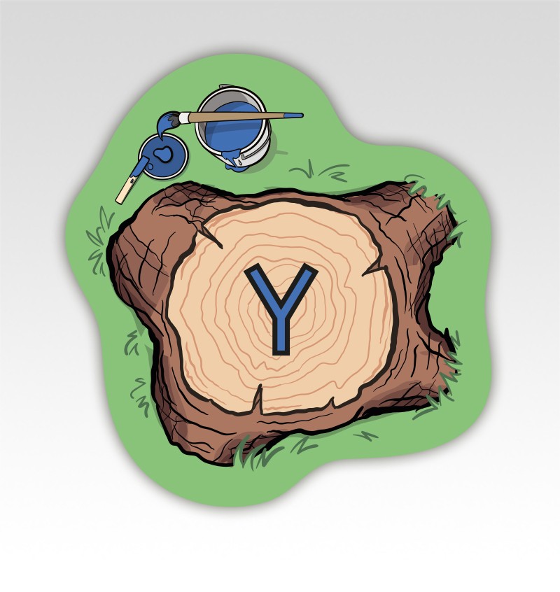 Boomstammen Lettermatjes Alfabet