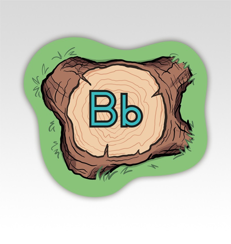 Boomstammen Lettermatjes Alfabet