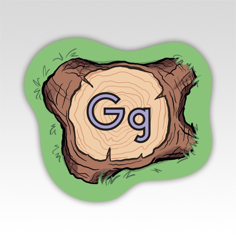 Boomstammen Lettermatjes Alfabet