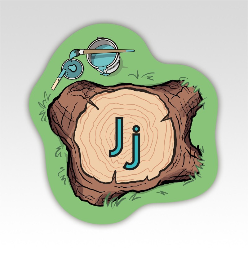 Boomstammen Lettermatjes Alfabet