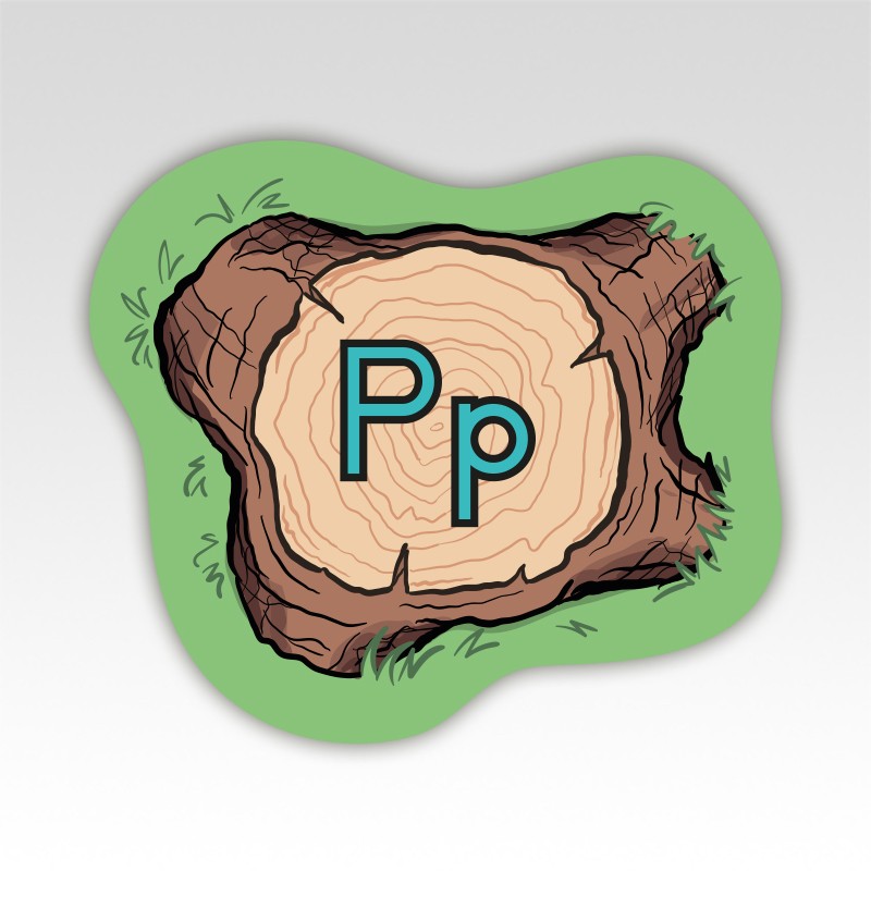 Boomstammen Lettermatjes Alfabet