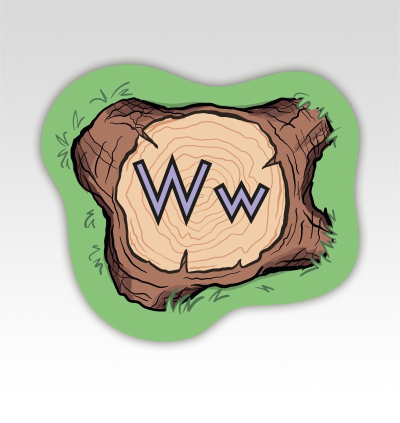 Boomstammen Lettermatjes Alfabet