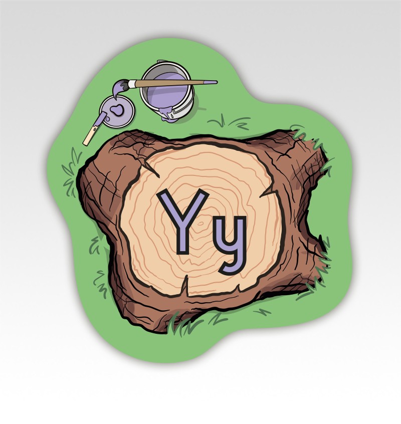 Boomstammen Lettermatjes Alfabet