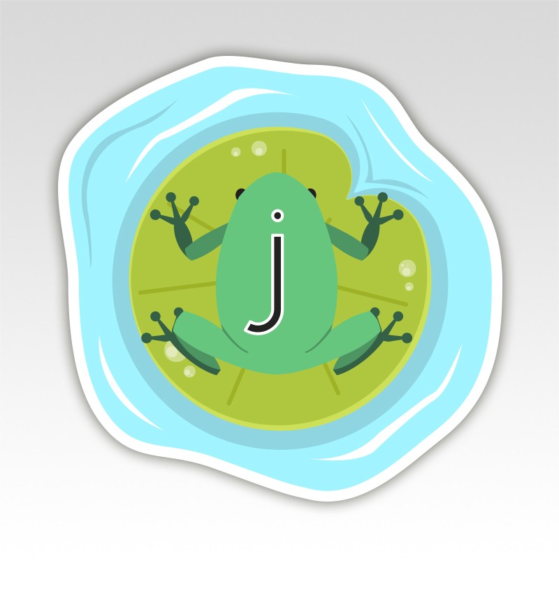 Kikkers Lettermatjes Alfabet