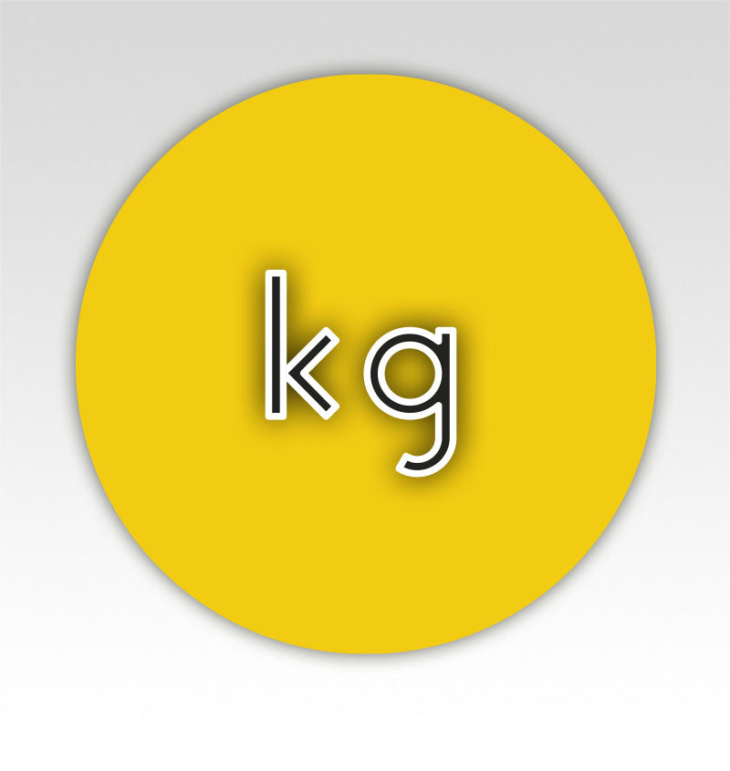 Gewicht beweegmatjes Cirkel - Metriek stelsel