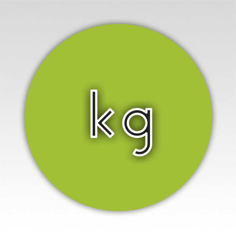 Gewicht beweegmatjes Cirkel - Metriek stelsel