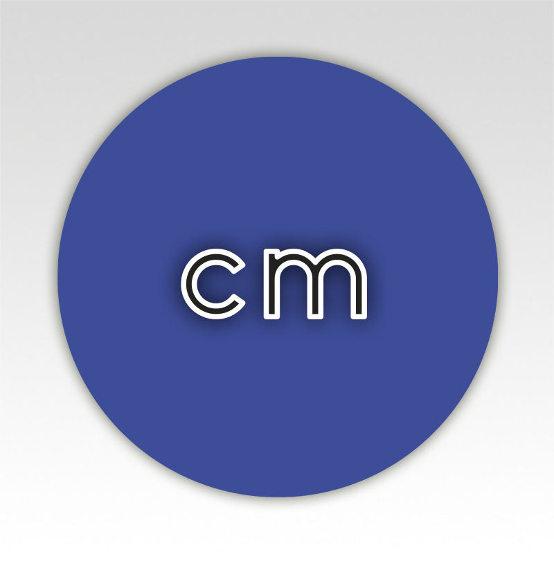 Lengte beweegmatjes Cirkels - Metriek stelsel