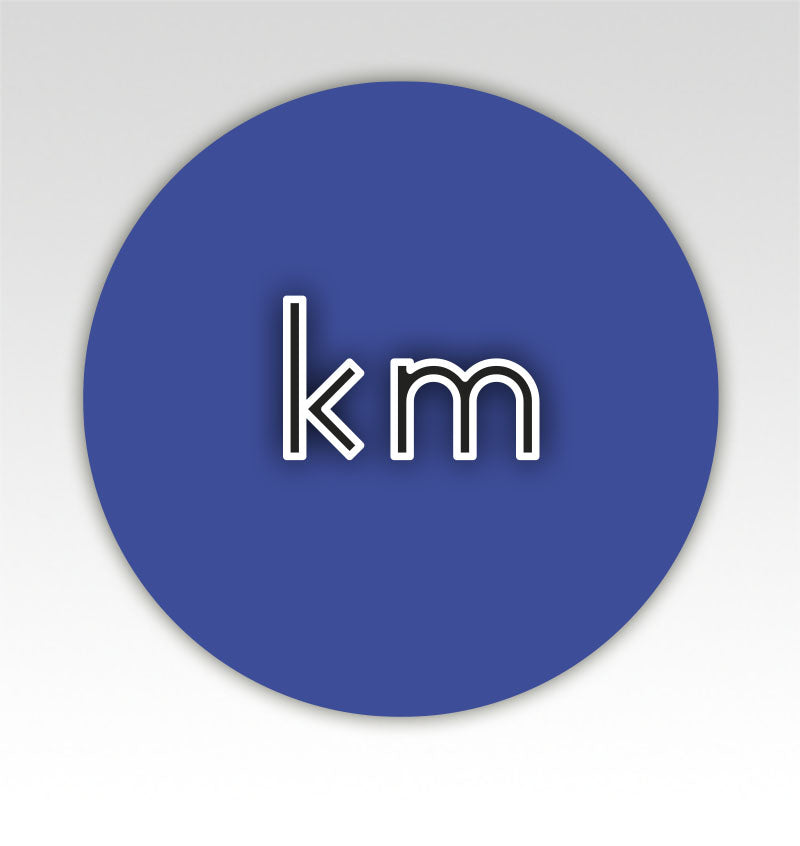 Lengte beweegmatjes Cirkels - Metriek stelsel