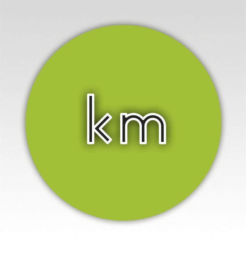 Lengte beweegmatjes Cirkels - Metriek stelsel