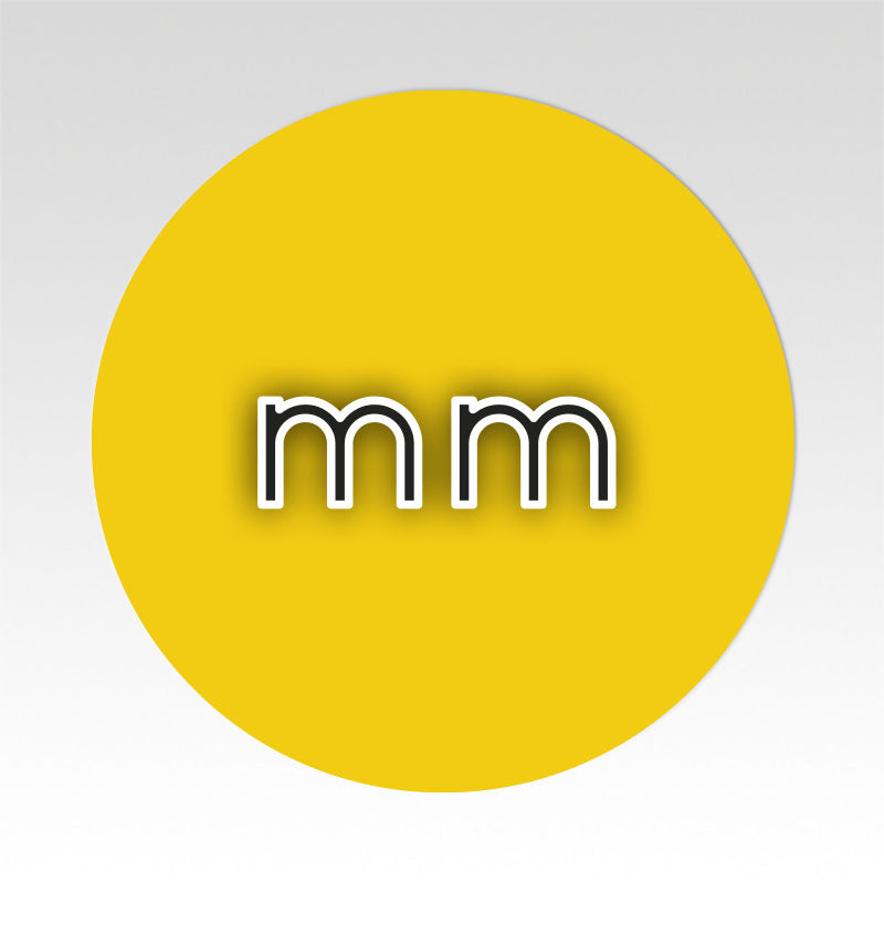 Lengte beweegmatjes Cirkels - Metriek stelsel