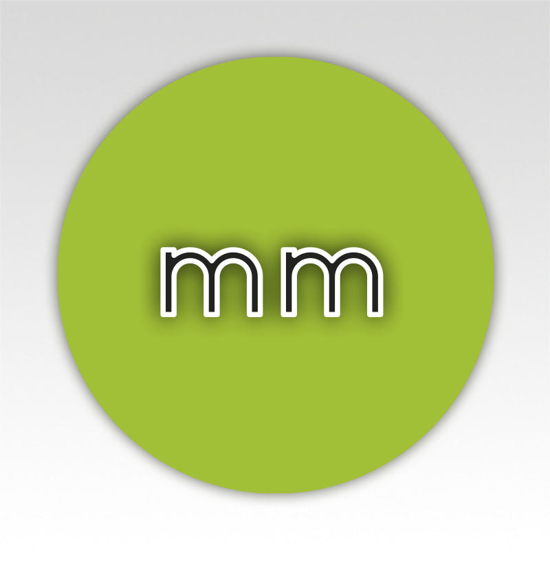 Lengte beweegmatjes Cirkels - Metriek stelsel