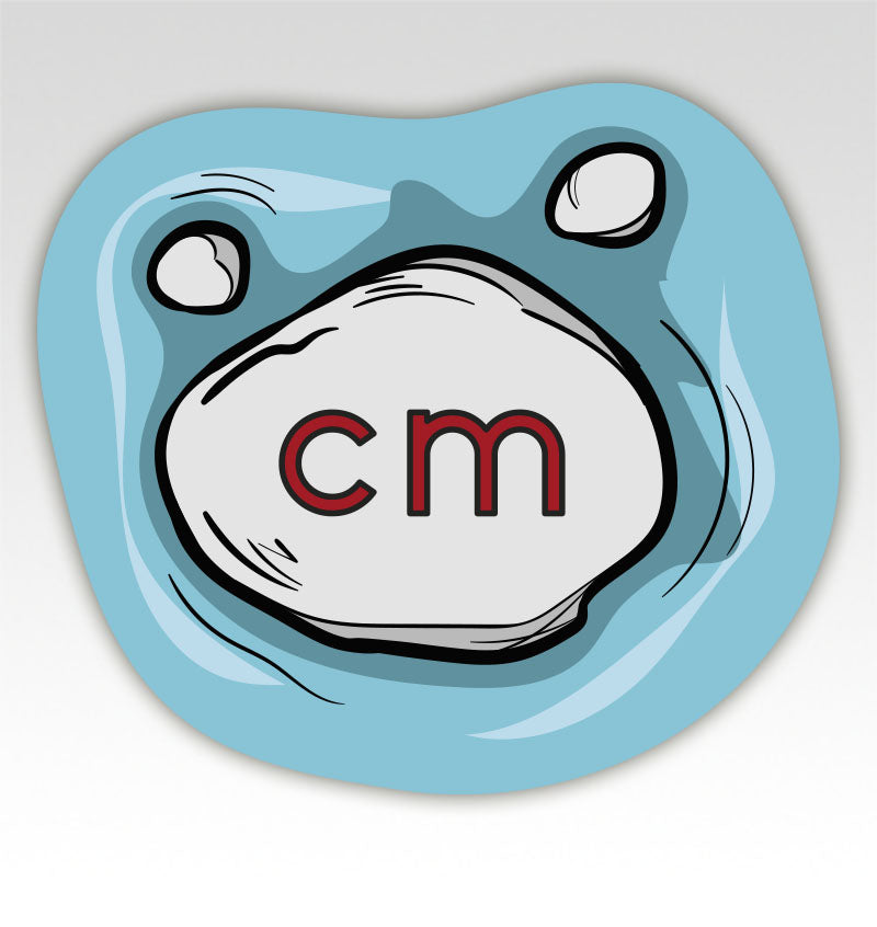 Lengte beweegmatjes Stapstenen - Metriek stelsel