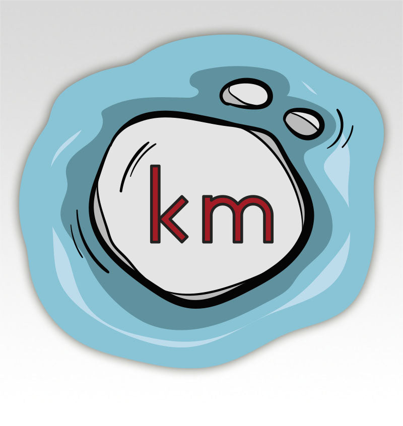 Lengte beweegmatjes Stapstenen - Metriek stelsel